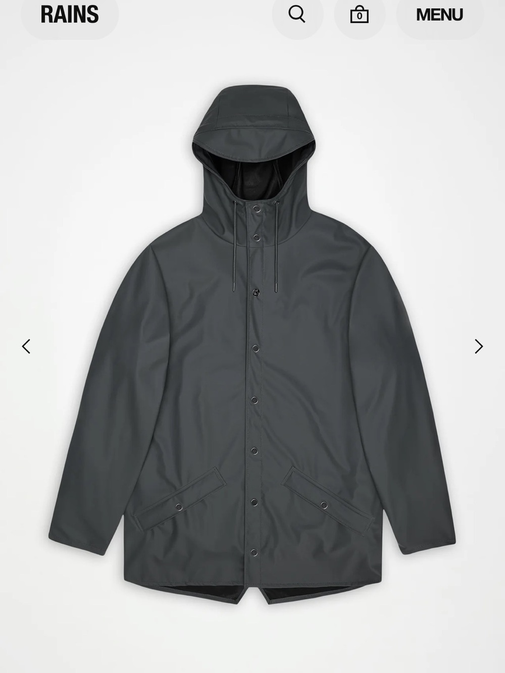 NWT Rains - Jacket W3 - GREY - Unisexe
